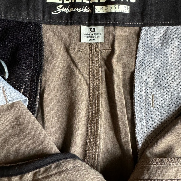 Billabong Submersibles Brown Hybrid Swim Shorts Size 34 - Picture 3 of 5